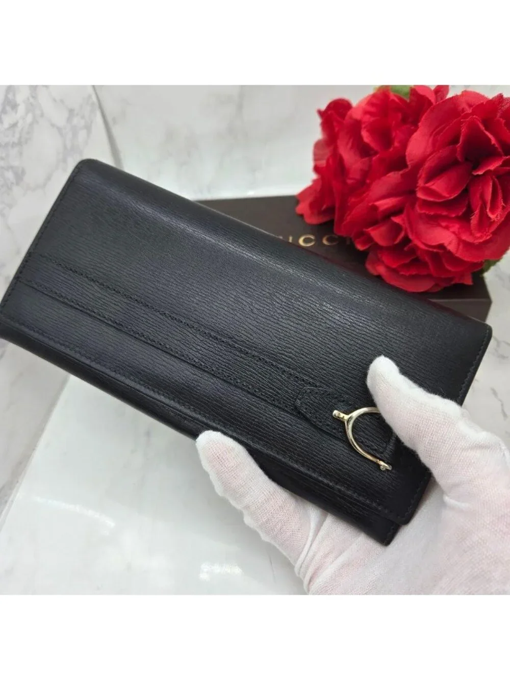 Gucci Long Wallet Wallet Horsebit Hardware Black - Picture 3 of 15